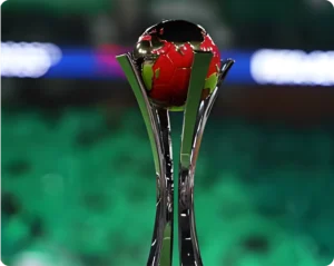 FIFA African-Asian-Pacific Cup trophy close-up. Highlighting a successful major event management project.