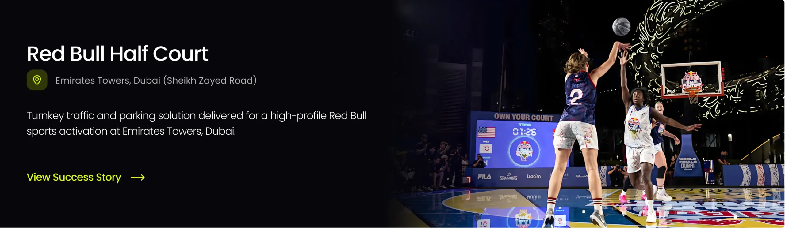 View the success story for TraffiQ's Red Bull Half Court traffic and parking management solution